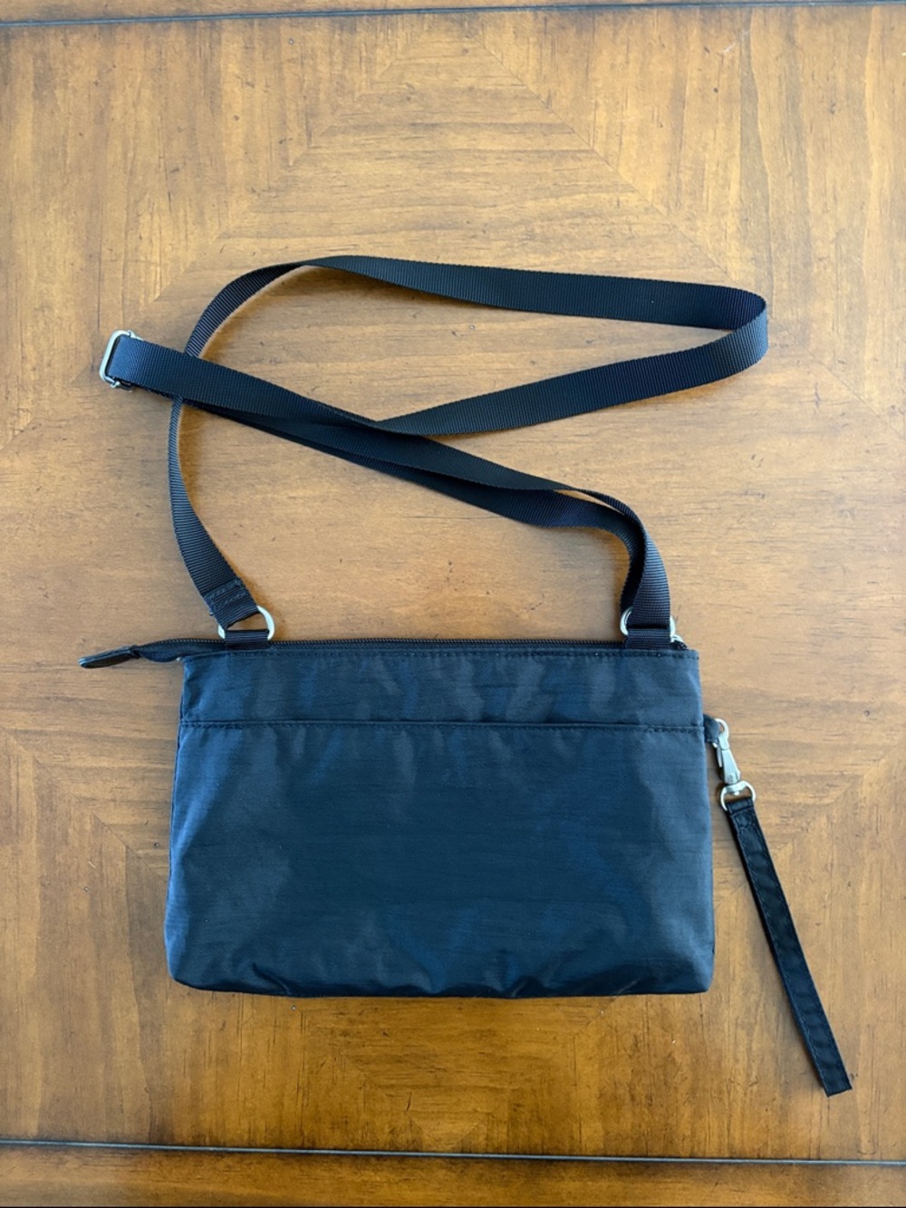 Baggallini Small Subway Crossbody Nylon Bag with Wristlet Black - Picture 4 of 13